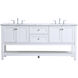 Metropolis 72 X 22 X 34 inch White Vanity Sink Set