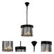Sydney 3 Light 12 inch Matte Black Pendant Ceiling Light in Silver Shade, Urban Classic