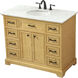 Americana 42 X 22 X 35 inch Natural Wood Vanity Sink Set