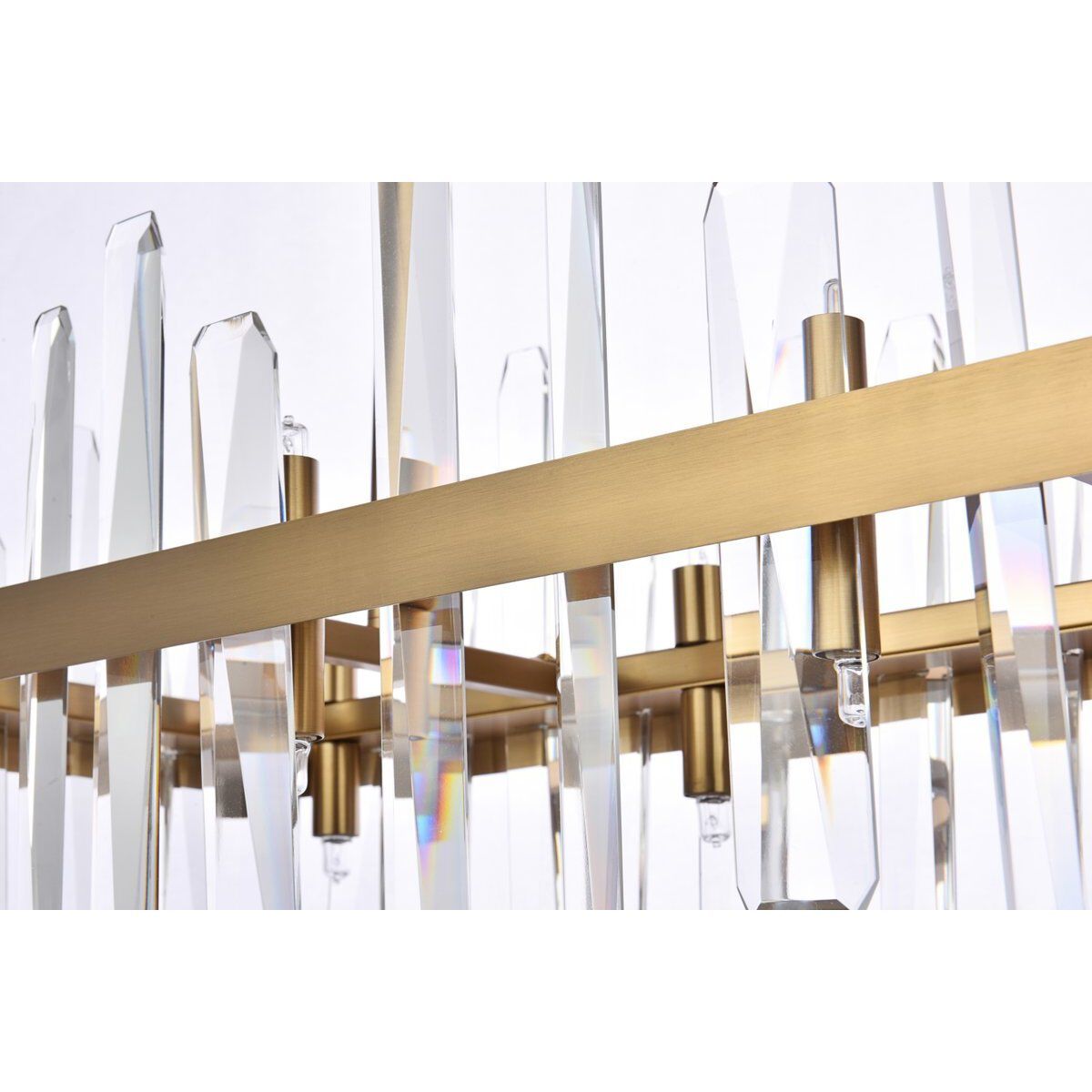 Serena 16 Light 30 inch Satin Gold Linear Chandelier Ceiling Light