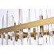 Serena 16 Light 30 inch Satin Gold Linear Chandelier Ceiling Light