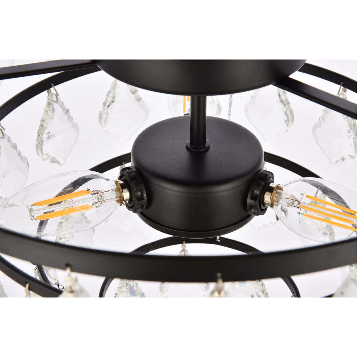 Ella 3 Light 14 inch Black Flush Mount Ceiling Light