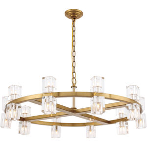 Chateau 20 Light 36 inch Burnished Brass Pendant Ceiling Light, Urban Classic