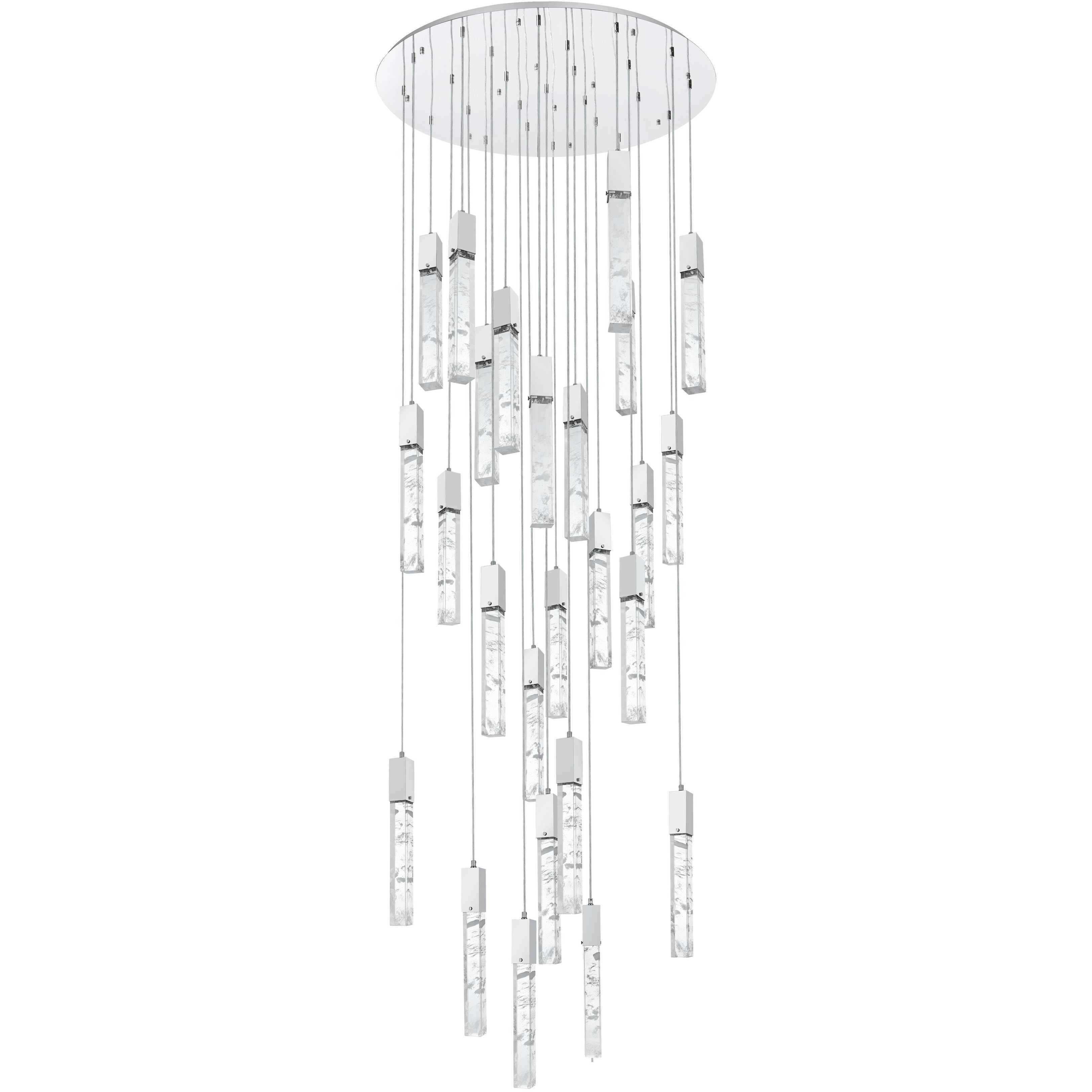Aurora 25 Light 42 inch Chrome Chandelier Ceiling Light