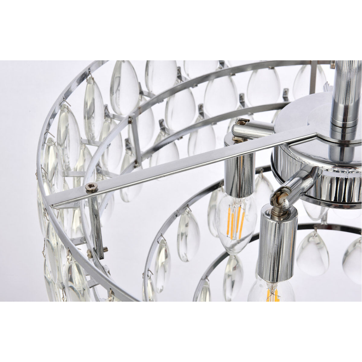 Mila 5 Light 18 inch Chrome Flush Mount Ceiling Light