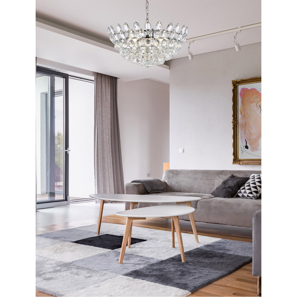 Emilia 5 Light 20 inch Chrome Pendant Ceiling Light