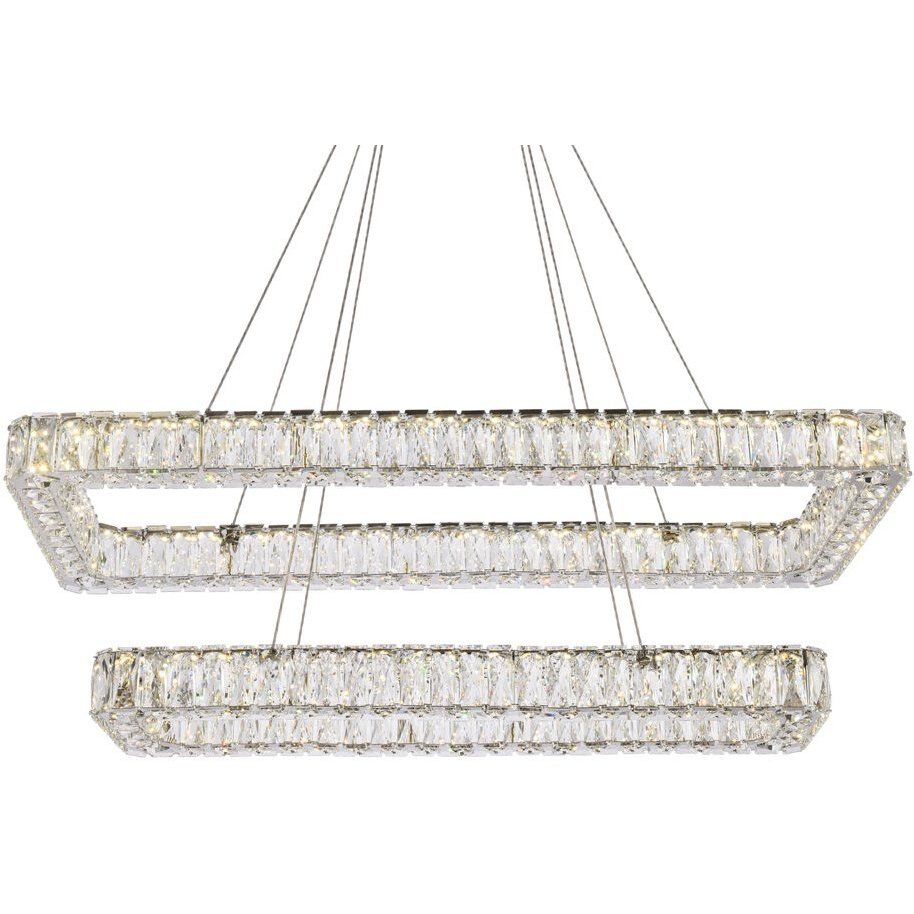 Monroe 2 Light 42 inch Chrome Pendant Ceiling Light