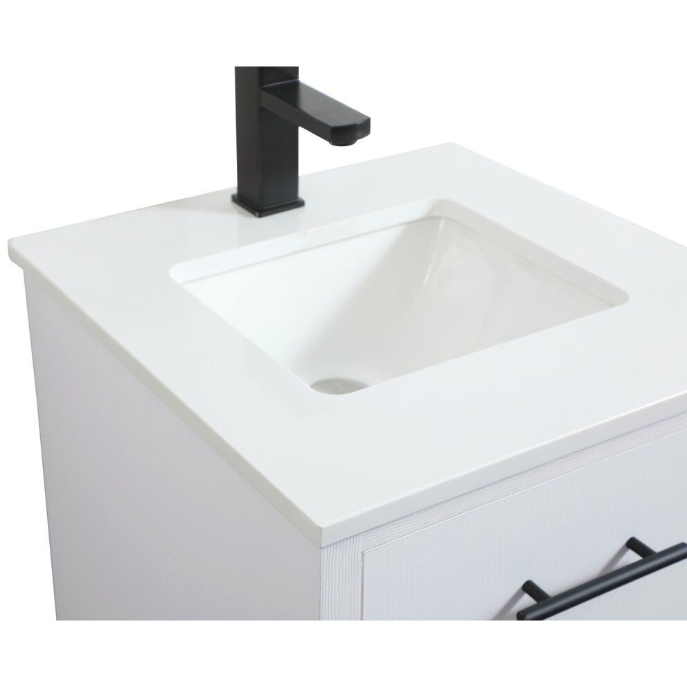 Cyrus 19 X 18 X 33.5 inch White Vanity Sink Set