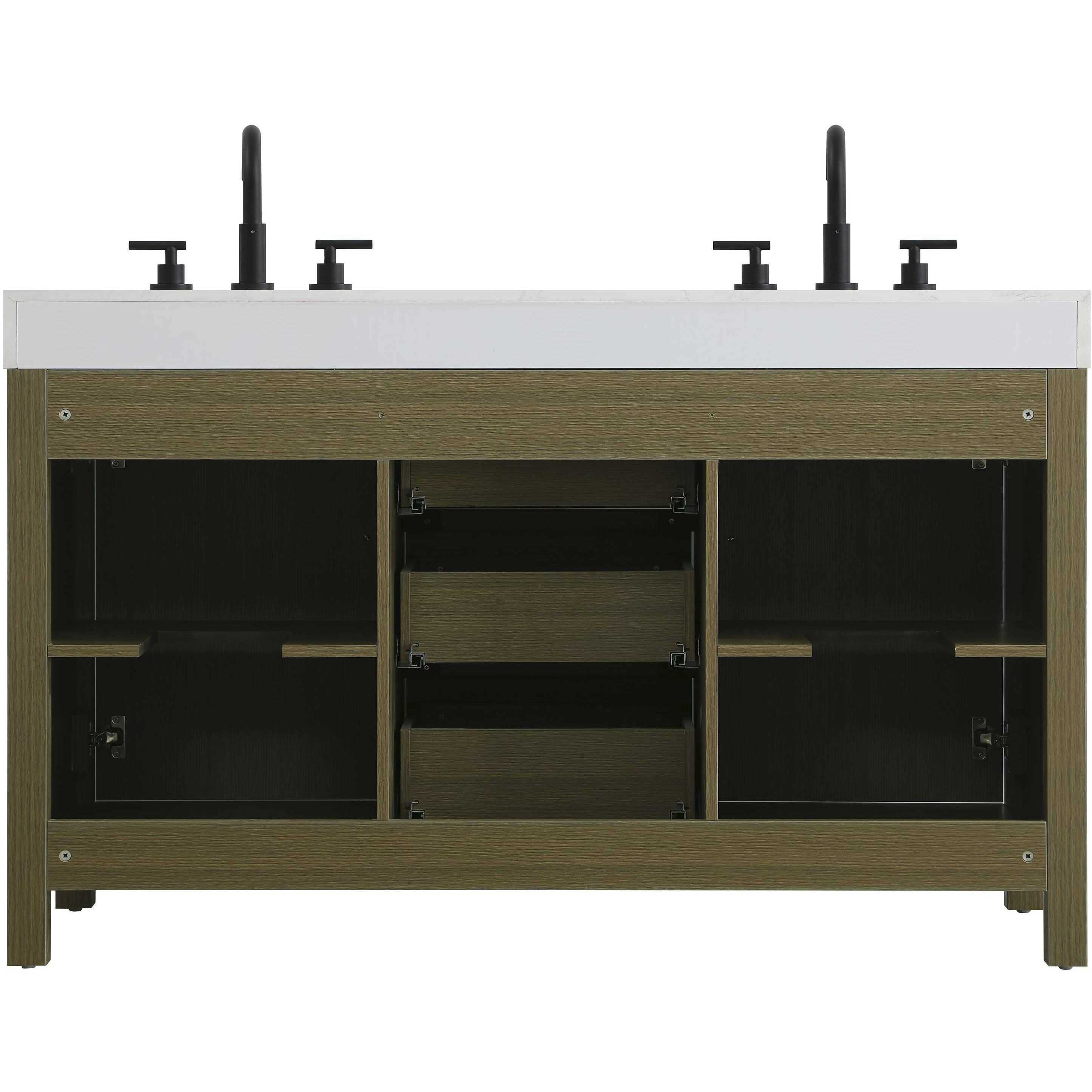 Nathan 54 X 34 inch Chestnut Brown Bathroom Vanity Cabinet