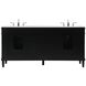 Bennett 72 X 21 X 35 inch Black Vanity Sink Set