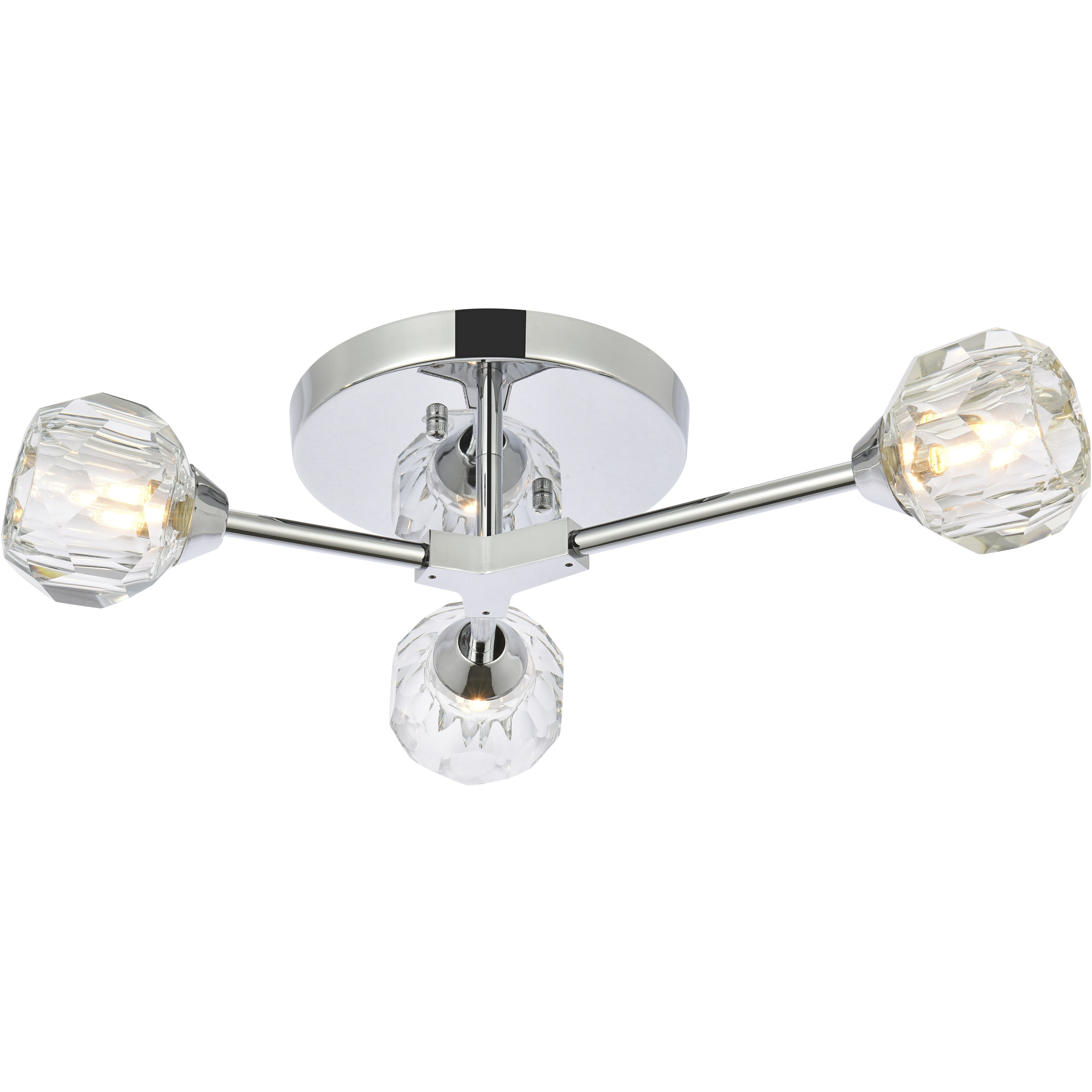 Zayne 3 Light 15 inch Chrome Flush Mount Ceiling Light