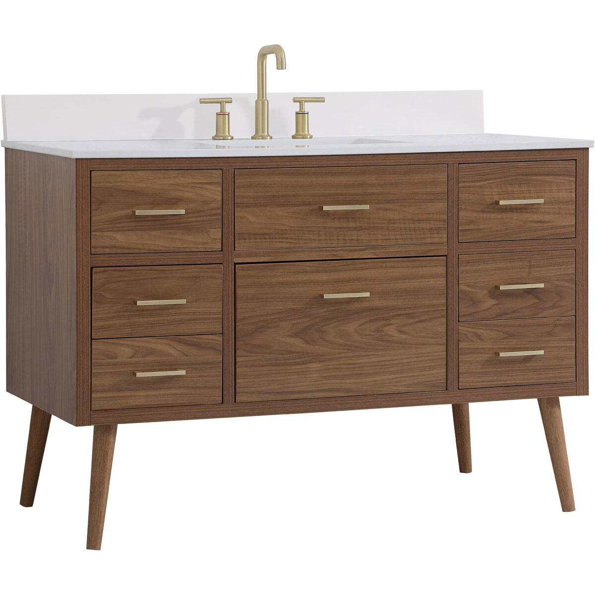 Boise 42 X 22 X 34 inch Walnut Brown Vanity Sink Set