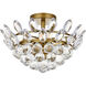 Emilia 3 Light 14 inch Brass Flush Mount Ceiling Light