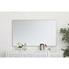 Monet 60 X 36 inch Brass Wall Mirror