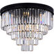 Sydney 17 Light 32 inch Matte Black Flush Mount Ceiling Light in Clear, Urban Classic