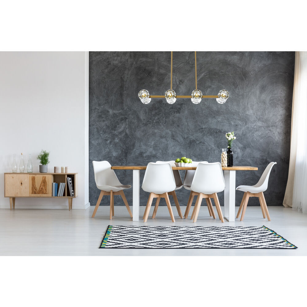 Eren 8 Light 8 inch Satin Gold Pendant Ceiling Light