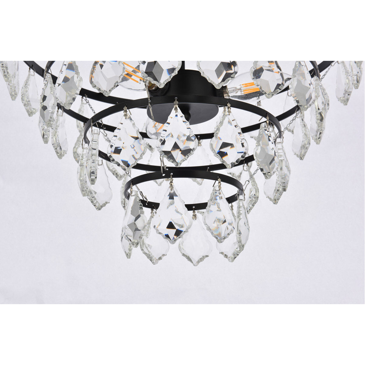Ella 3 Light 16 inch Black Flush Mount Ceiling Light