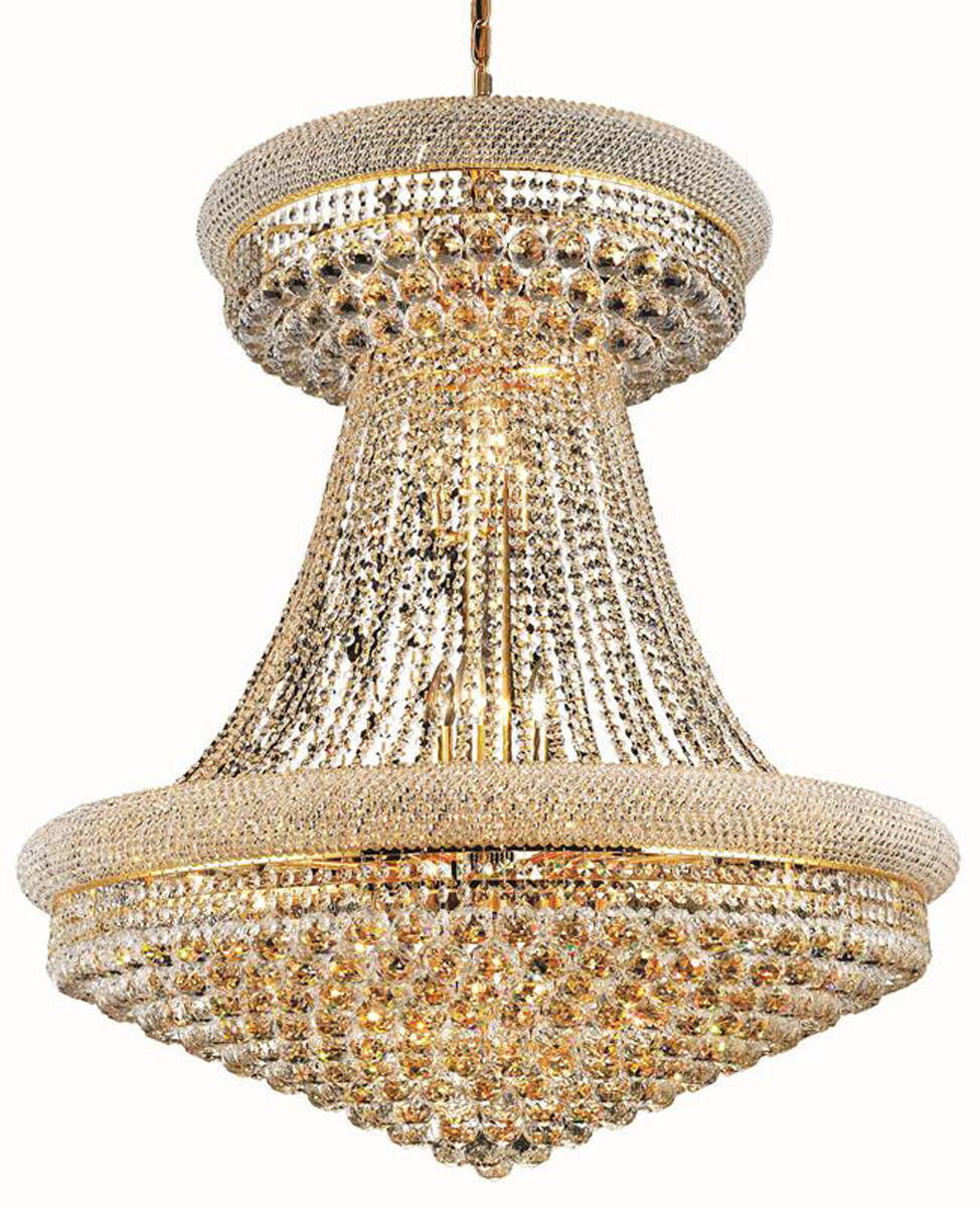 Primo 28 Light 36 inch Gold Foyer Ceiling Light in Royal Cut