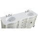 Danville 72 X 21 X 36 inch Antique White Vanity Sink Set