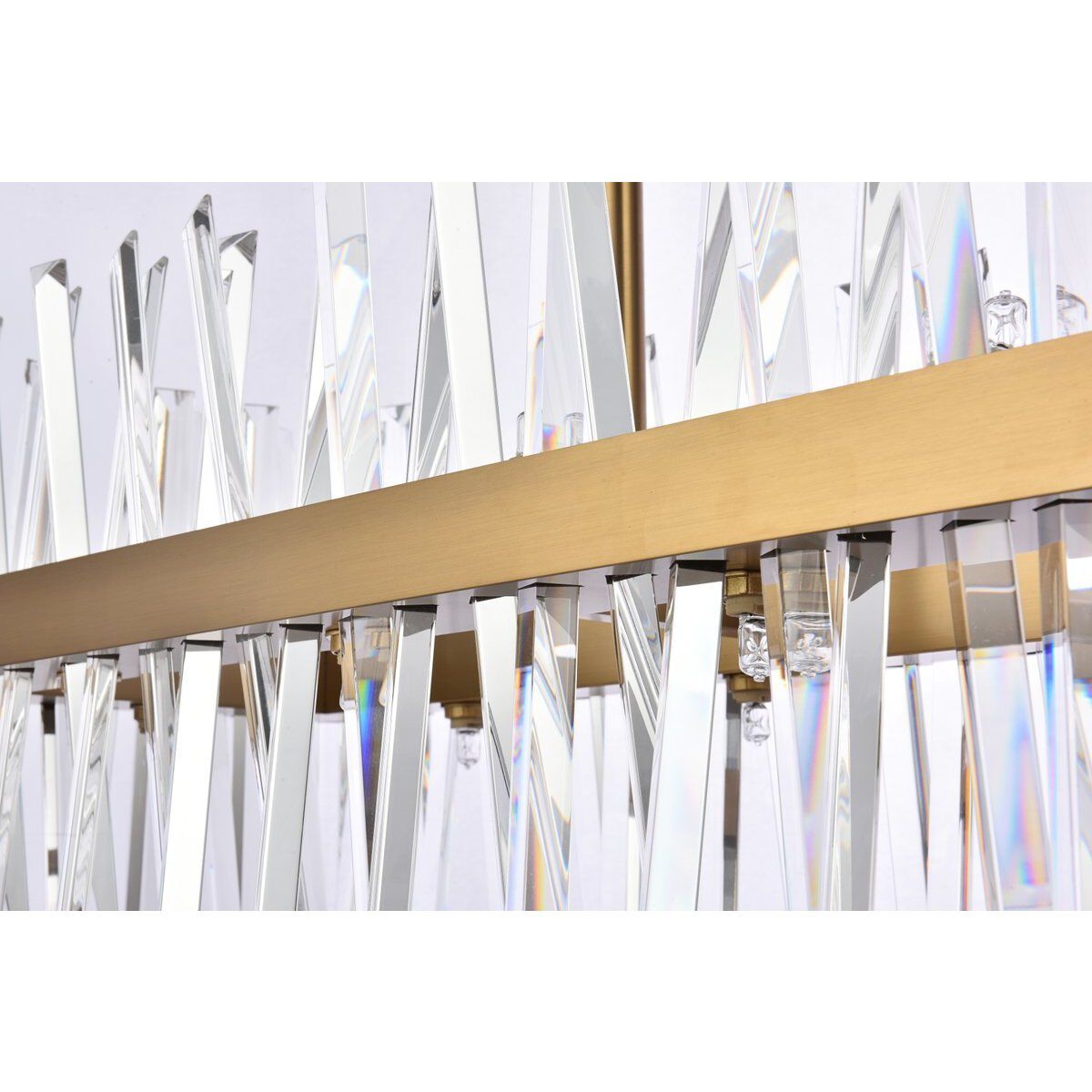 Serephina 24 Light 42 inch Satin Gold Linear Chandelier Ceiling Light