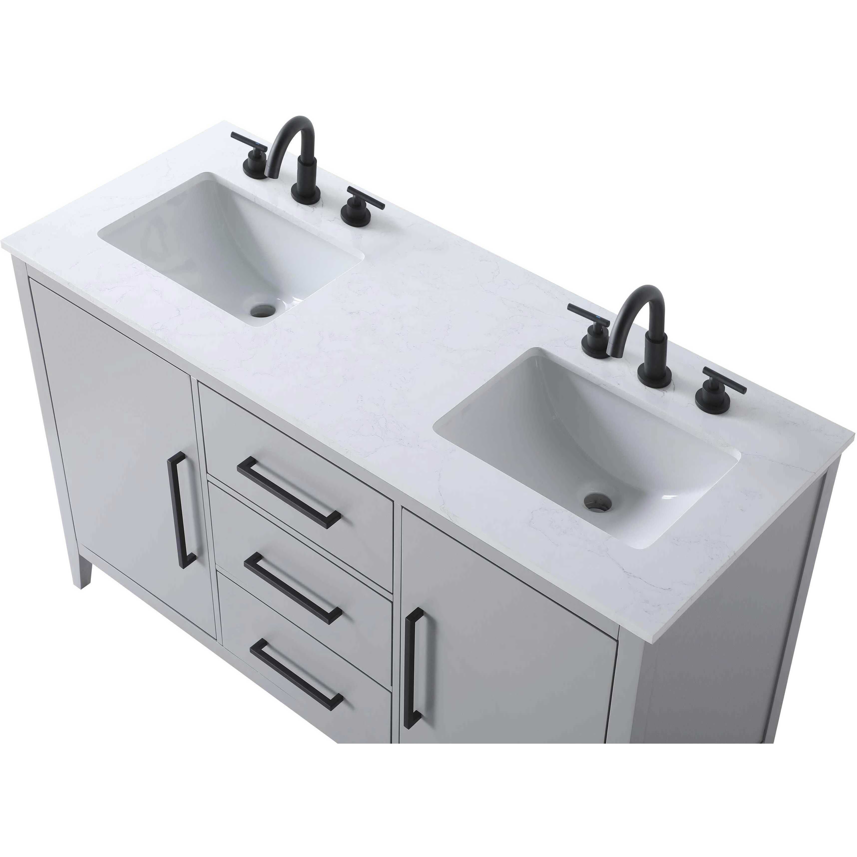 Millie 54 X 35 inch Grey Bathroom Vanity Cabinet