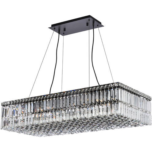 Maxime 16 Light 36 inch Black and Clear Linear Chandelier Ceiling Light