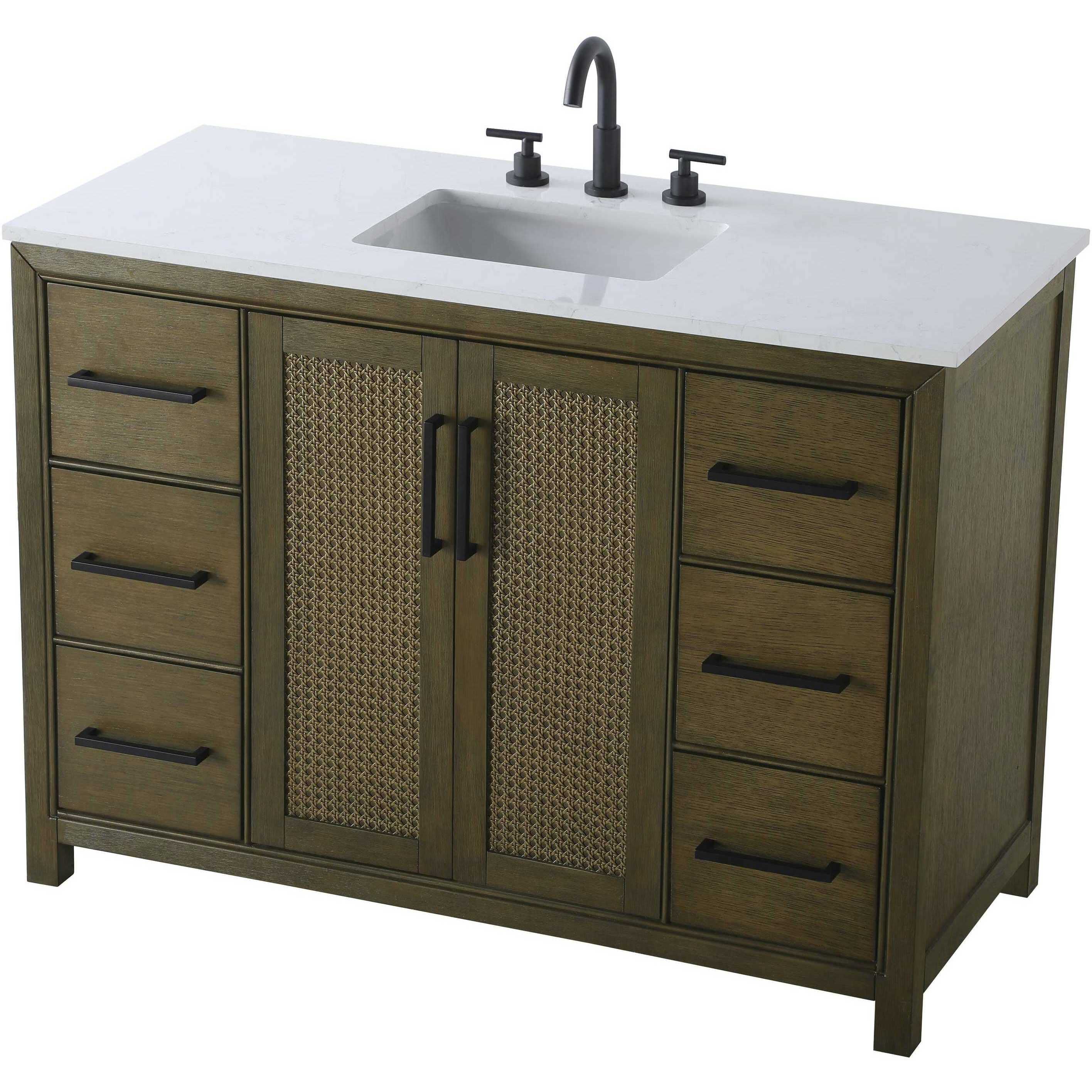 Alina 48 X 34 inch Hazel Oak Bathroom Vanity Cabinet