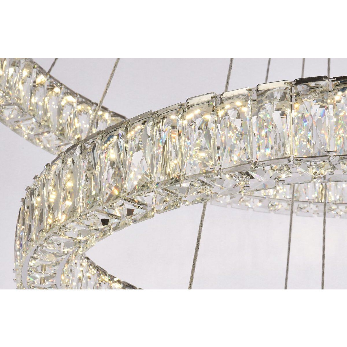 Monroe 3 Light 41 inch Chrome Chandelier Ceiling Light 