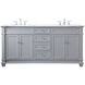 Wesley 72 X 22 X 35 inch Grey Vanity Sink Set