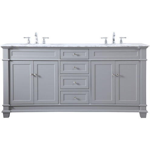 Wesley 72 X 22 X 35 inch Grey Vanity Sink Set