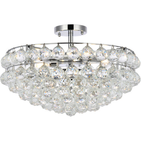 Savannah 5 Light 20 inch Chrome Flush Mount Ceiling Light