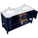 Metropolis 60 X 22 X 34 inch Blue Vanity Sink Set