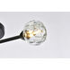 Zayne 3 Light 15 inch Black Flush Mount Ceiling Light