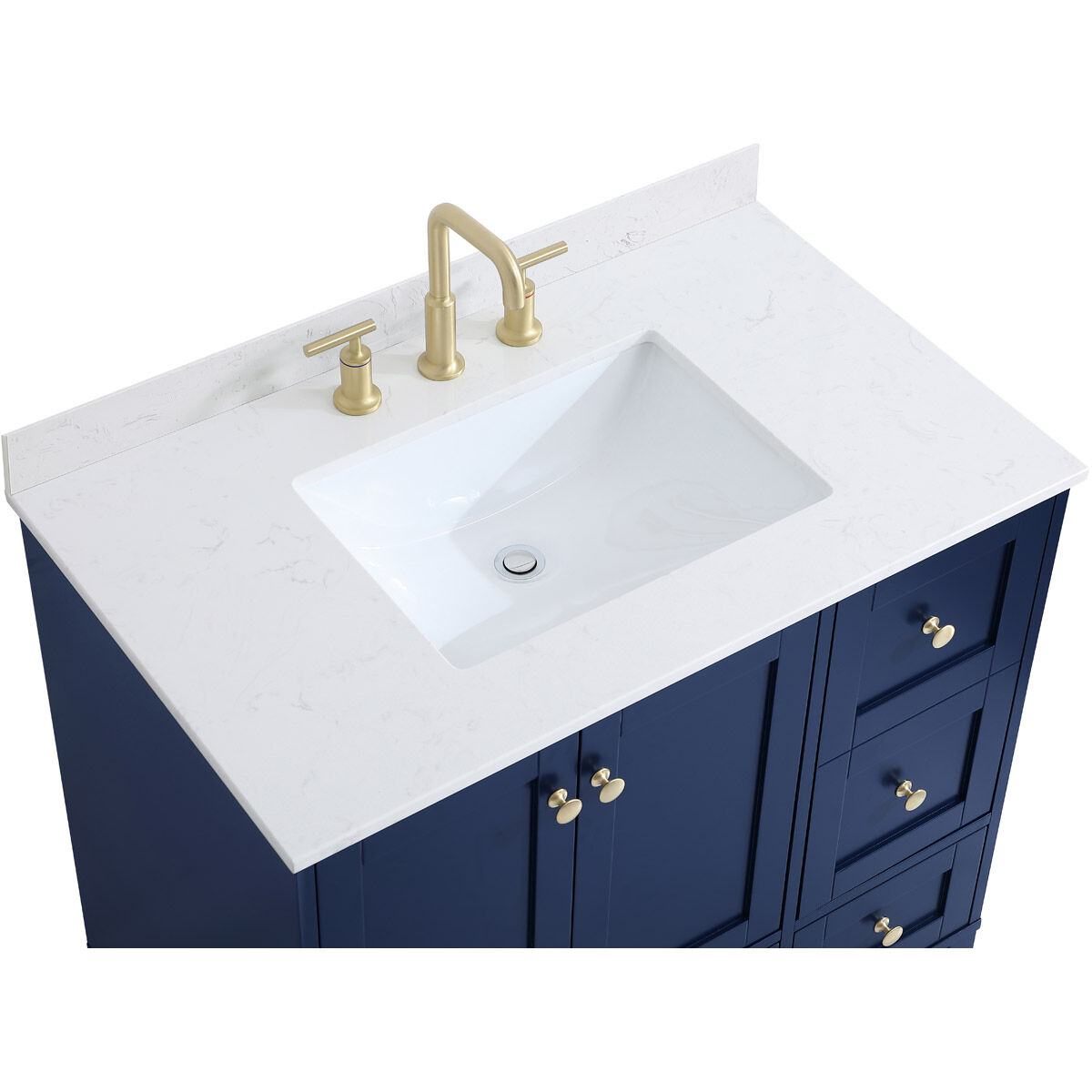 Sommerville 36 X 22 X 34 inch Blue Vanity Sink Set