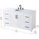 Alina 60 X 34 inch White Bathroom Vanity Cabinet