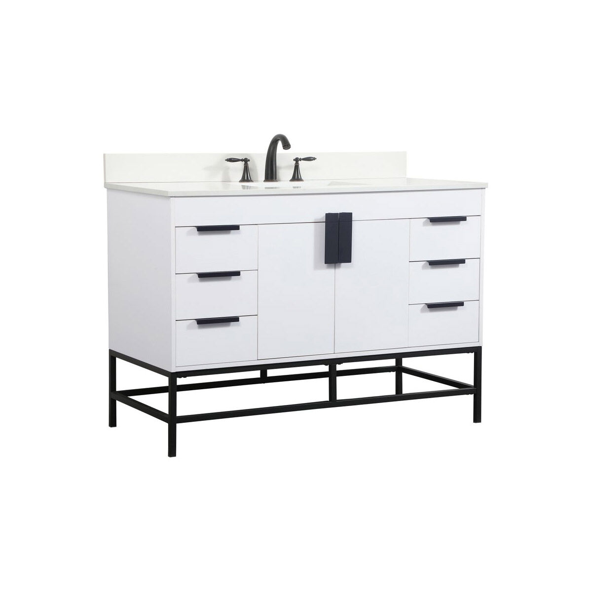 Eugene 48 X 22 X 34 inch White Vanity Sink Set