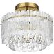 Emilia 3 Light 12 inch Satin Gold Flush Mount Ceiling Light