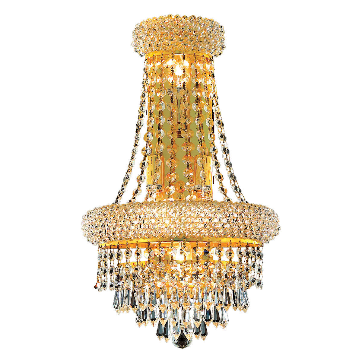 Primo 4 Light 12 inch Gold Wall Sconce Wall Light in Royal Cut