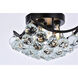 Corona 4 Light 10 inch Black and Clear Flush Mount Ceiling Light