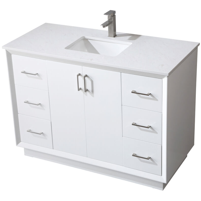 Hayes 48 X 22 X 35 inch White Vanity Sink Set