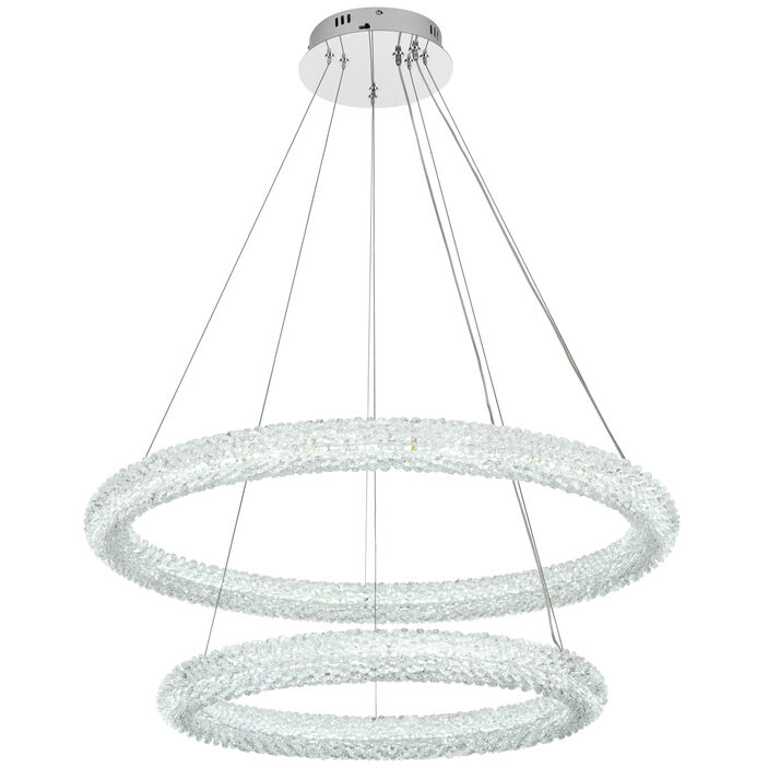 Bowen 2 Light 32 inch Chrome Chandelier Ceiling Light