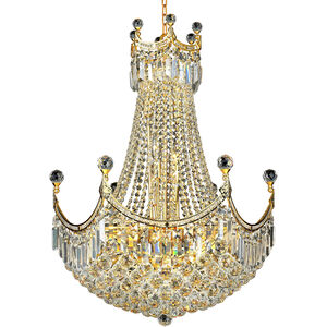 Corona 15 Light 24 inch Gold Dining Chandelier Ceiling Light in Elegant Cut