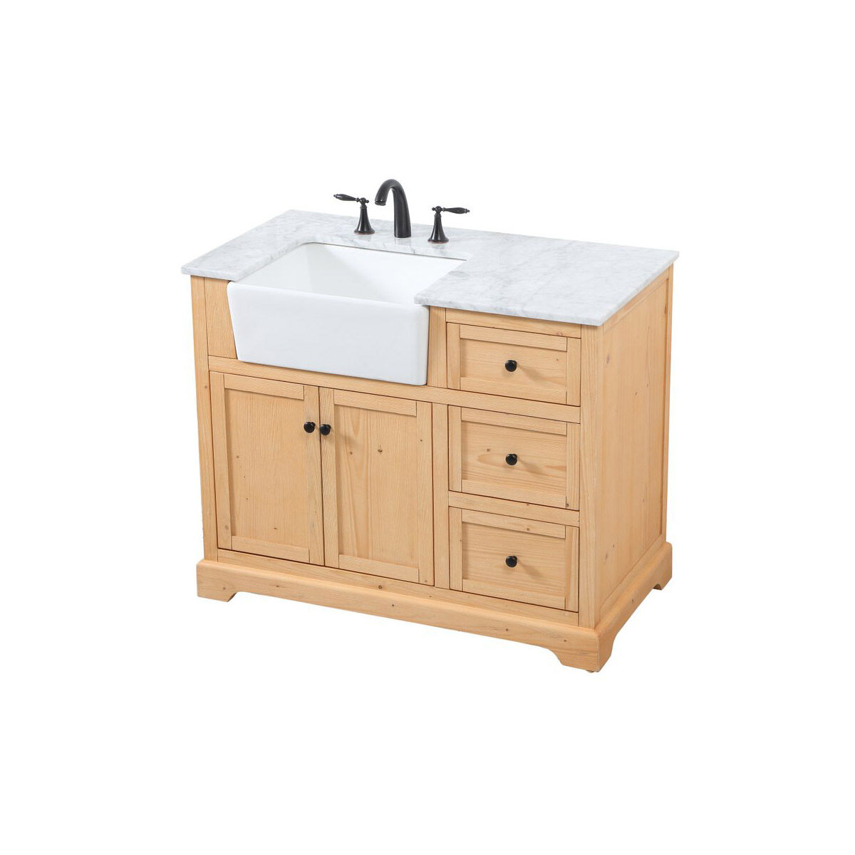 Franklin 42 X 22 X 34.75 inch Natural Wood Bathroom Vanity Cabinet