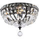 Tranquil 4 Light 12 inch Black and Clear Flush Mount Ceiling Light