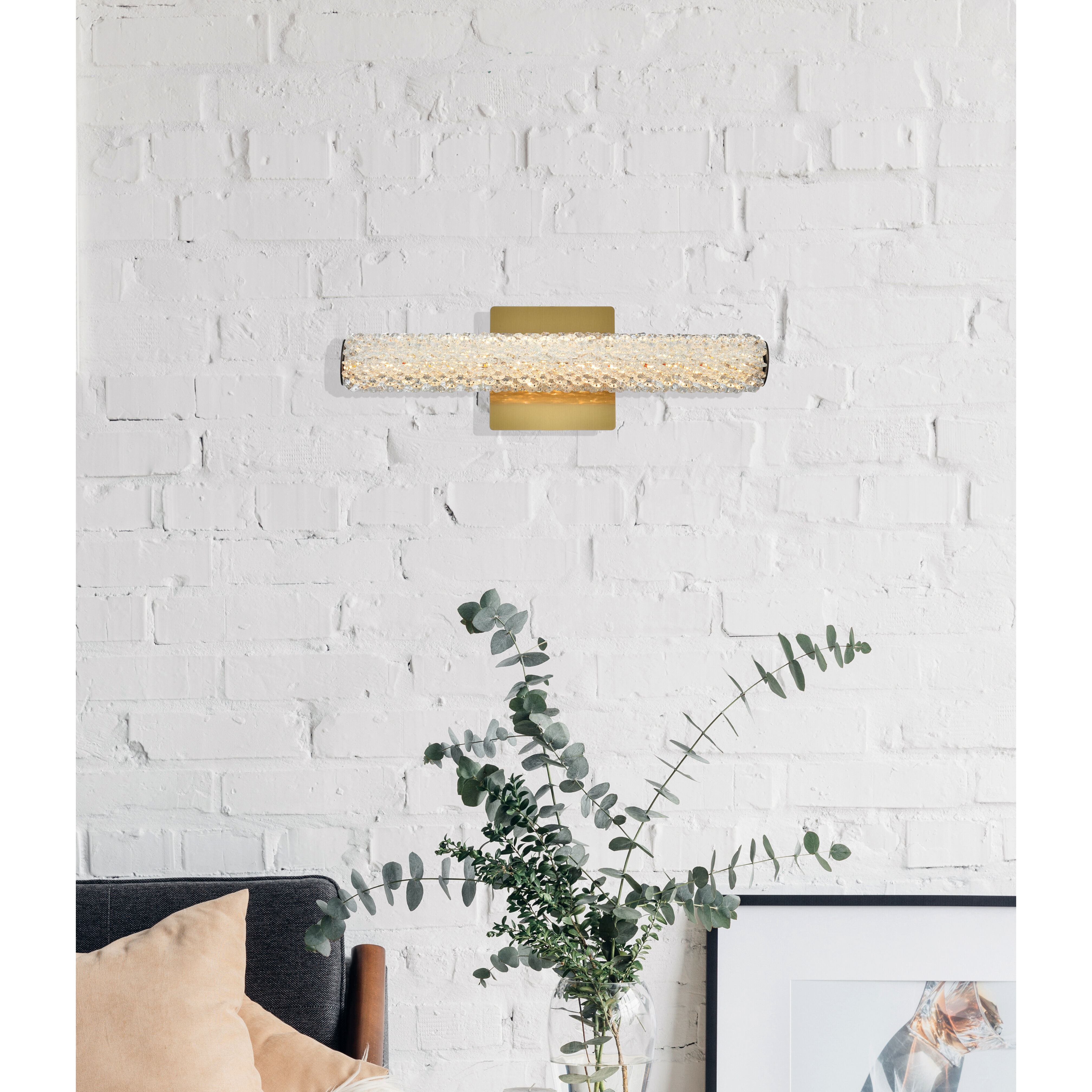 Bowen 1 Light 18 inch Satin Gold Wall Sconce Wall Light