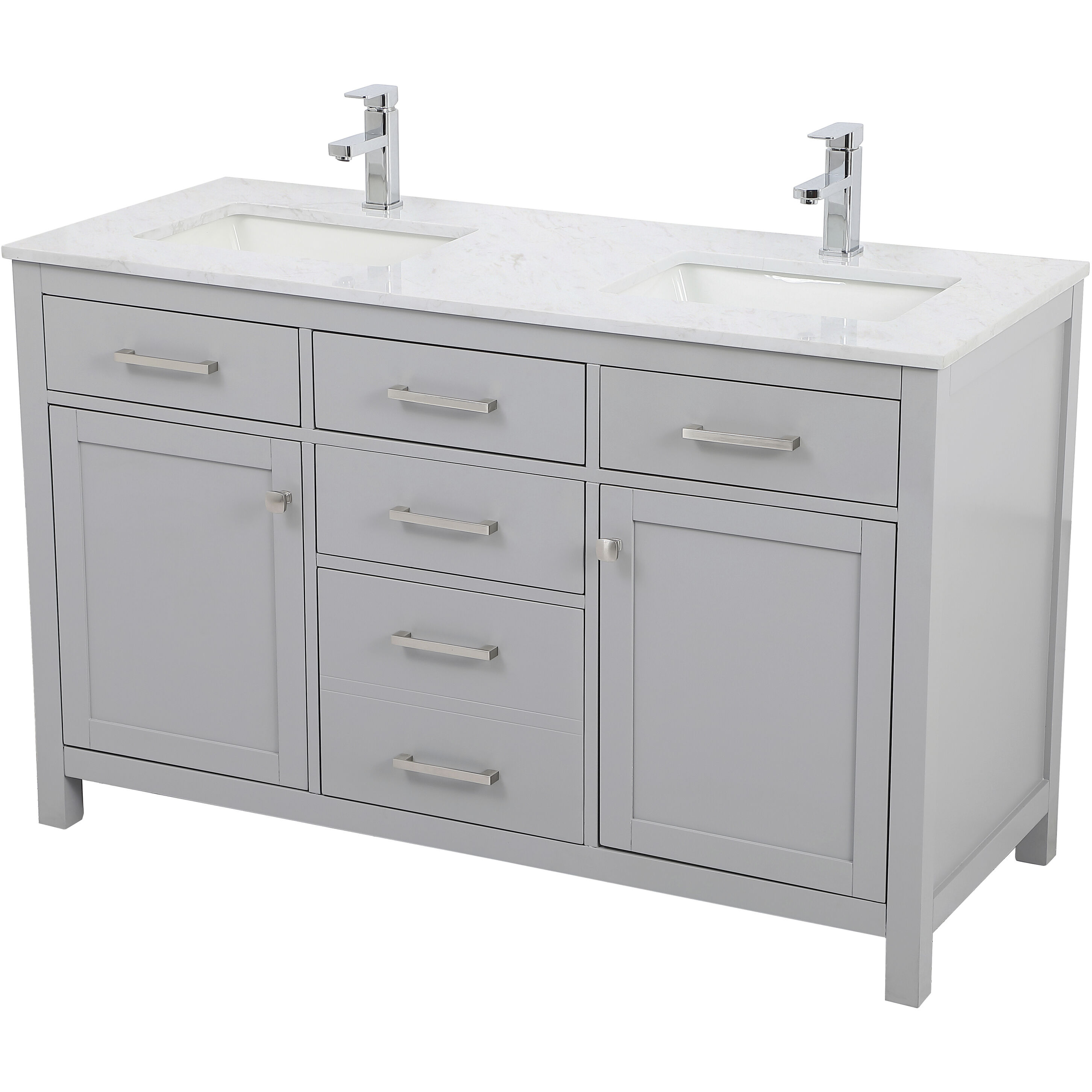 Lewis 54 X 22 X 34 inch Grey Vanity Sink Set