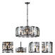 Monaco 8 Light 30 inch Flat Black Pendant Ceiling Light, Urban Classic