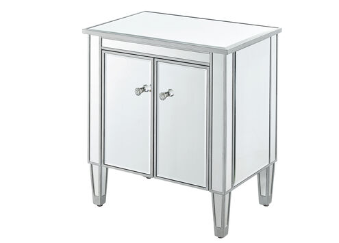 Reflexion 26 X 24 inch Antique Hand Painted Silver Nightstand