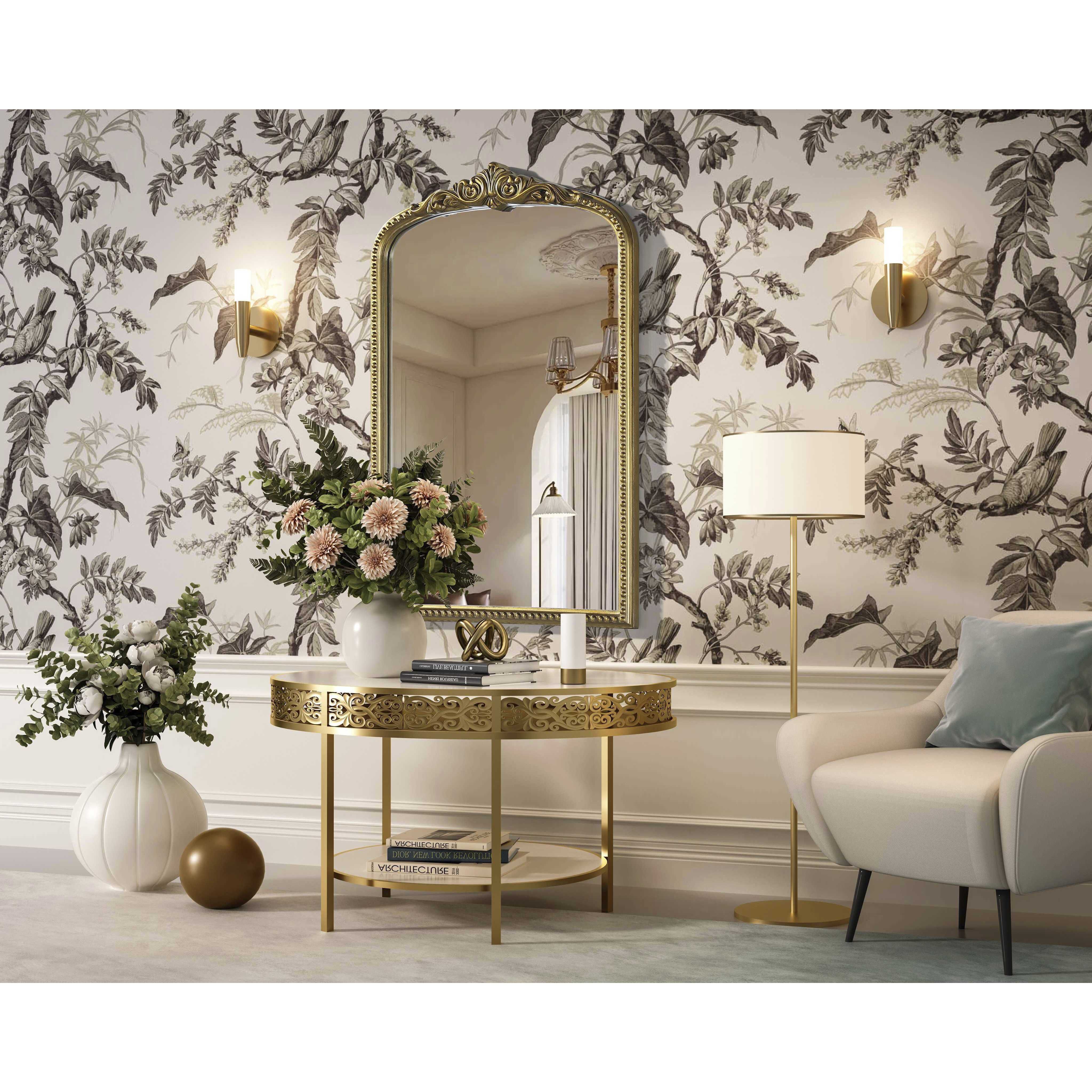 Naomi 36 X 24 inch Antique Brass Mirror