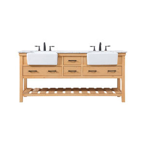 Clement 72 X 22 X 34 inch Natural Wood Bathroom Vanity Cabinet